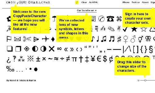 How to easily paste special characters in the text field? How to easily paste special characters in the text field?
