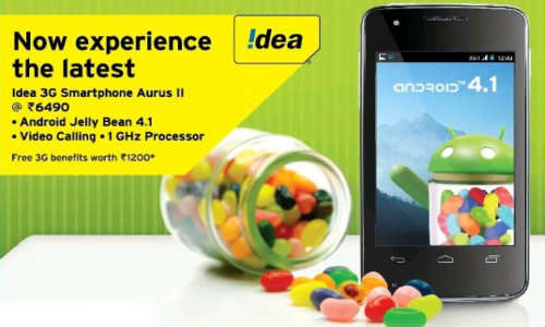 Idea Aurus 2: Dual SIM 3G Android Jelly Bean Phone Launched at Rs 6490