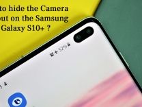 How to hide front camera cut out on the Samsung Galaxy S10 smartphone