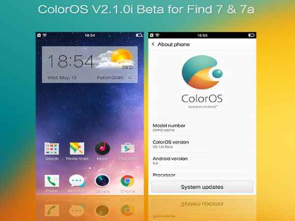 oppo revealed the android 5 0 lollipop based coloros 2 1 0i beta ui gizbot news