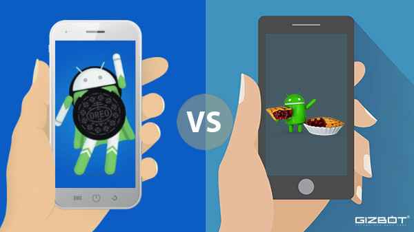 android 9 pie vs android 8 oreo 8 notable differences you ll notice gizbot news