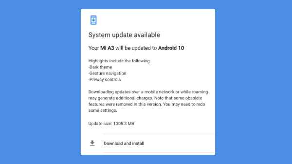 xiaomi mi a3 gets android 10 os update with system wide dark mode support gizbot news